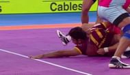 Rishank Devadiga barely managed to get his fingers over the line, to earn this Super Raid.